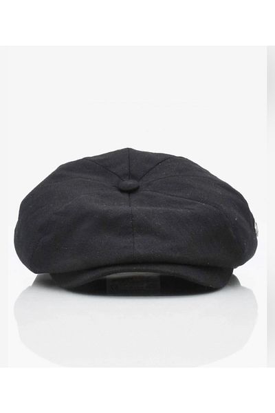 GoldCap Black Summer Linen British Style 8-Piece Peaky Blinders Cap Hat