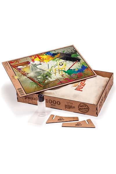 King Of Puzzle بازل خشبي على شكل حصان في الإطار 1000 قطعة