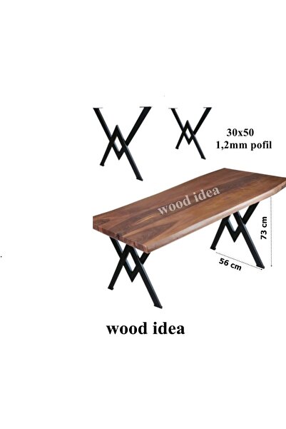 wood idea Metal Masa Ayakları Çalışma Yemek Bilgisayar Masası Ayağı Retro