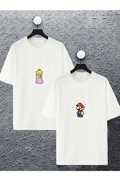macklin Unisex Femei Bărbați Super Mario și Princess Printed Lover Cuplu Comb...
