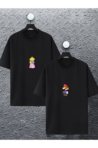 macklin Unisex Femei Bărbați Super Mario și Princess Printed Lover Cuplu Comb...