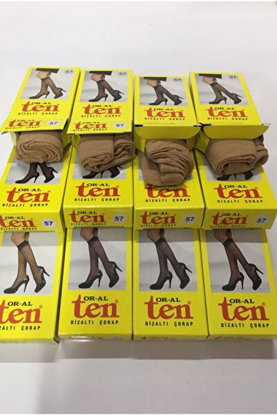 OR-AL جوارب الركبة بيج نسائية 12 قطعة