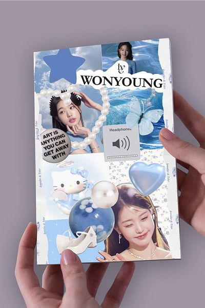 Namgo دفتر ملاحظات غير مبطن باللون الأزرق مقاس A5 من Jang Wonyoung (50 ورقة)