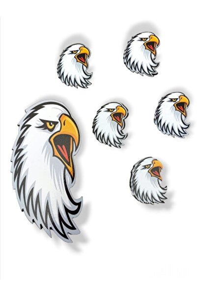 AKIN AKSESUAR HEDİYELİK Kartal Figürlü Kapı Duvar Dolap Ahşap Yapıştırma Süsü