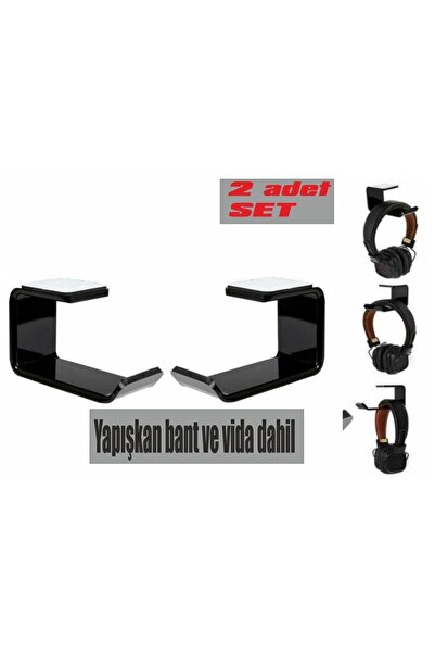Performance Stickers Oyuncu Kulaklık Standı 2 Adet Set Gaming Masa Askı Akril...
