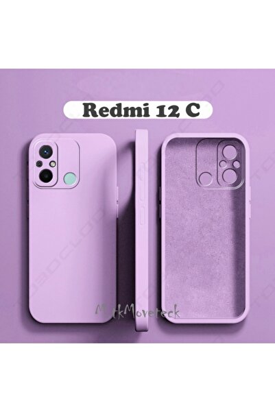 m.tk moveteck Xiaomi Redmi 12C Compatible Case with Camera Protection, Velvet Suede Inside, Soft Feel Launch Silicone Cover