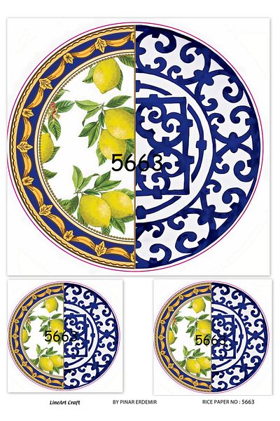 LİNEART Brass Decopage Paper La-5663