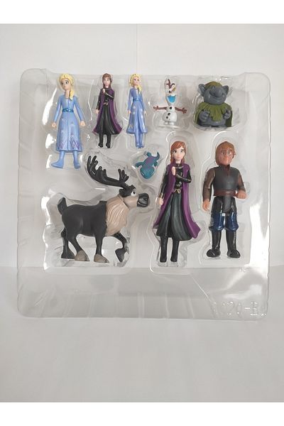 Şenver Toys مجموعة مجسمات آنا وأولاف فروزن مكونة من 9 قطع - ألعاب
