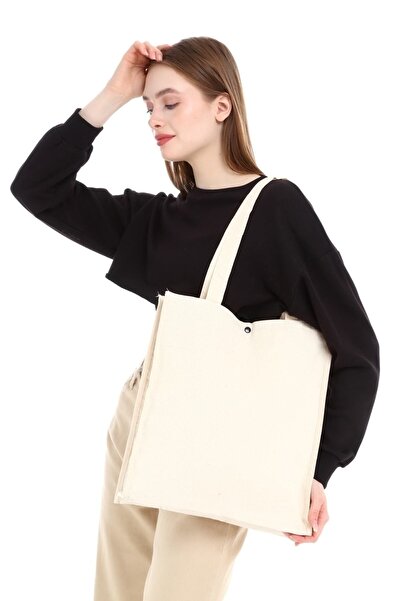 Woys Bags Canvas Snap Tote Bag