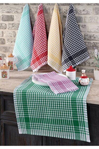 DENİZLİ ÇEYİZ 6 Adet Pötikareli Mutfak Kurulama Bezi 50x70 Cm