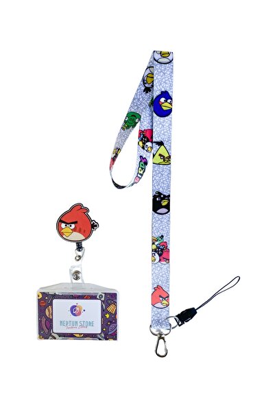 neptünstore Angry Birds Red Set de 3 curele pentru gât și telefon + Yoyo + co...