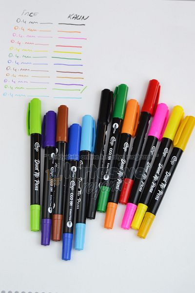 Four Office Cng- 12 Colors Double Sided Fineliner Pen Series - Ultra Quality