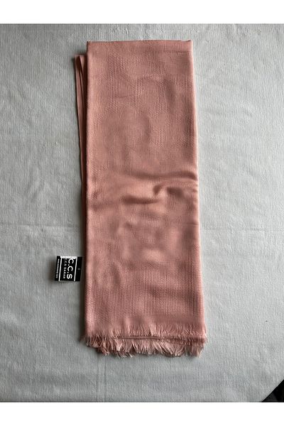 Sarar Cotton Rose Patterned Mesh Trend Pink Shawl 75x190