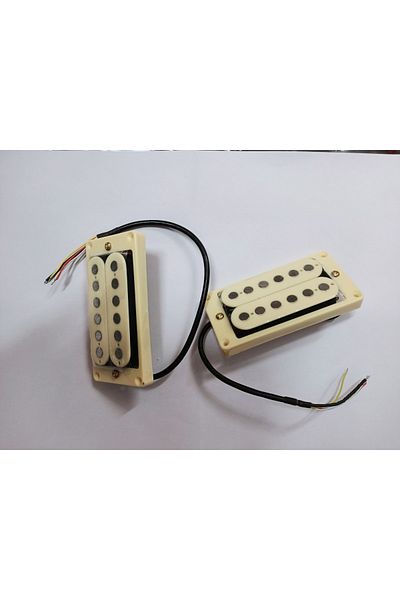 LEA White Color Dotted Humbucker Magnetic-1 Pair 2 Pieces