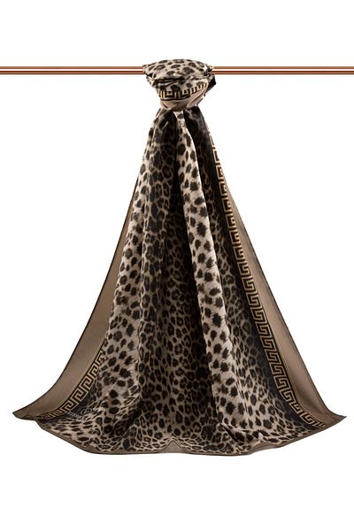 Vissona Γυναικείο Luxury Medina Silk Shawl Μπεζ - Μπεζ