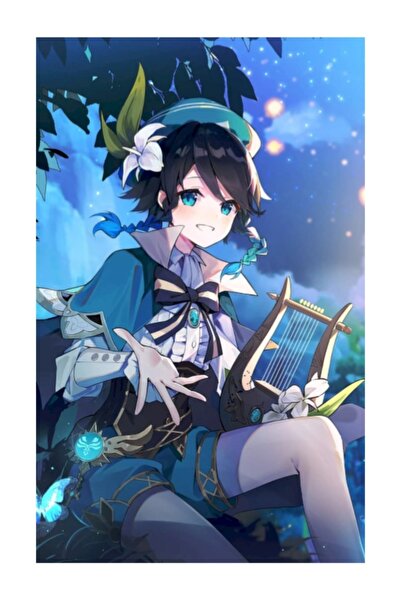 Genshin Impact Venti Gaming Anime Poster - High Definition Hd Wall Poster