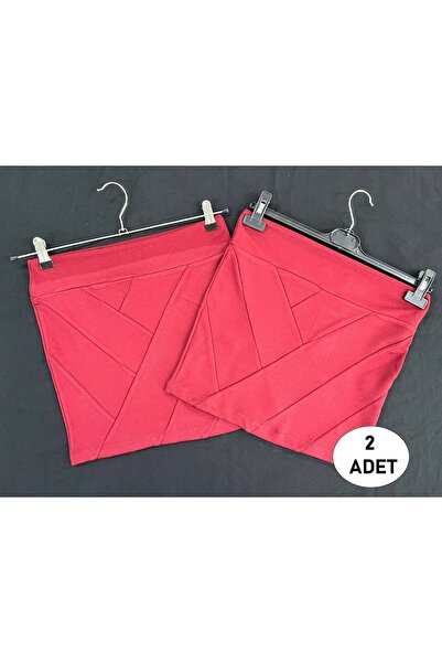 BAGAND Burgundy Mini Skirt (2 PCS)