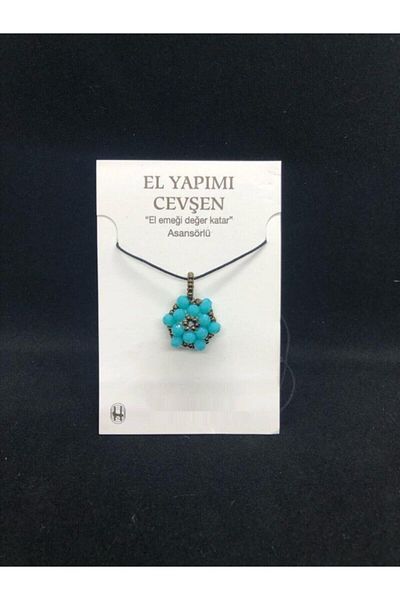ÖZKEVEN HAC Jewelled Design Cevşen ''turquoise''
