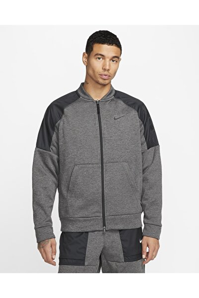 Nike Therma-fıt Dq4852-071 Чоловіча тренувальна куртка-бомбер повної довжини на блискавці