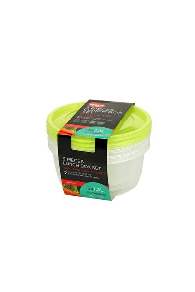 Bora Plastik Storage Container Round Set of 3 1.3 Liters - Bo552