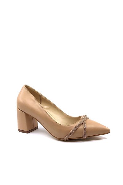 AYAKKABIMOOD Pantofi cu toc pentru femei Ayakkanımood Mht 105 6,5 cm Stone