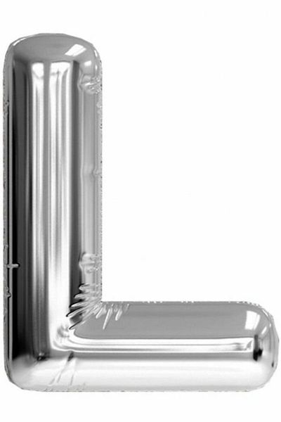 BeySüS 40 Inch Silver Color Letter Foil Balloon - Letter L