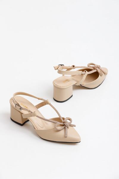 marinarosse حذاء ديانا نسائي بكعب كلاسيكي باللون البيج