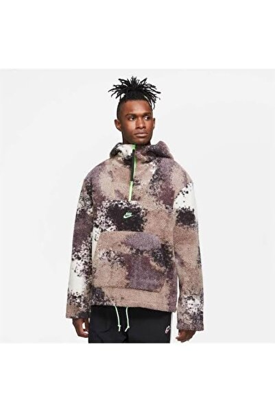 Nike Nwt Men's Nsw Sherpa Sport Essentials+ 1/2 Zip Hoodie Fleece Erkeki Dd50...