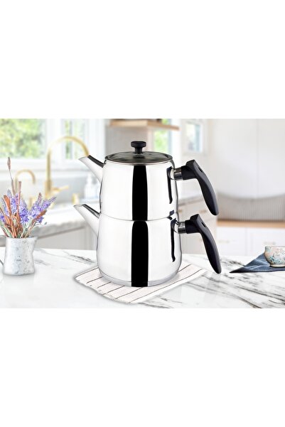 Otuz4istanbul Penguen Model Maxi Boy Çelik Çaydanlık