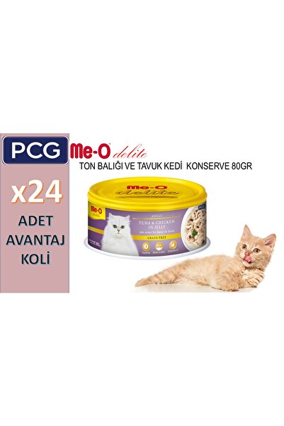 me-o Delıte Ton Balığı Ve Tavuk Kedi Konserve 80gr X24 Adet
