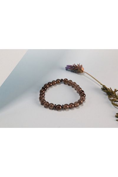 Padore Accessory Purify Your Soul - Smoky Quartz Natural Stone Bracelet > Certified + Spare Line and Stone Detailed