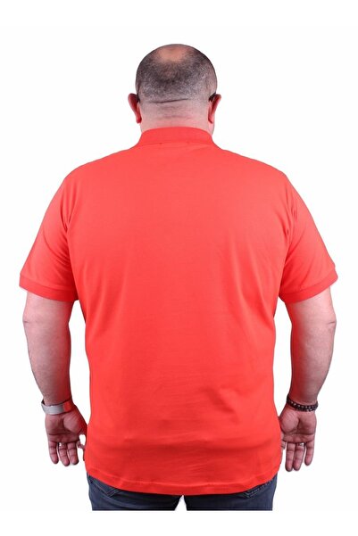 MocGrande Plus Size Pomegranate Flower Patterned Polo T-Shirt 11501 - Lycra and Pocket