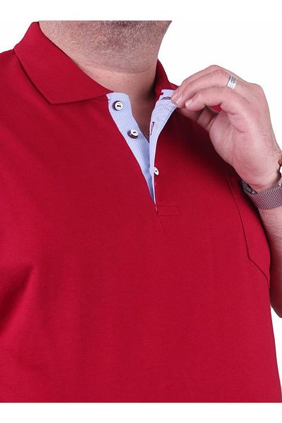 MocGrande Μπλουζάκι Polo Classic Lycra μεγάλου μεγέθους 11501 Claret Red