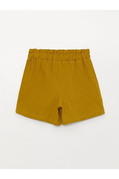 LC Waikiki Comfortable Fit Plain Muslin Women's Shorts with Elastic Waist