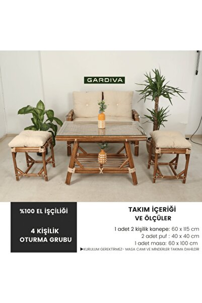 gardiva Bahçe Masası Balkon Masası Balkon Oturma Grubu Bahçe Takımı