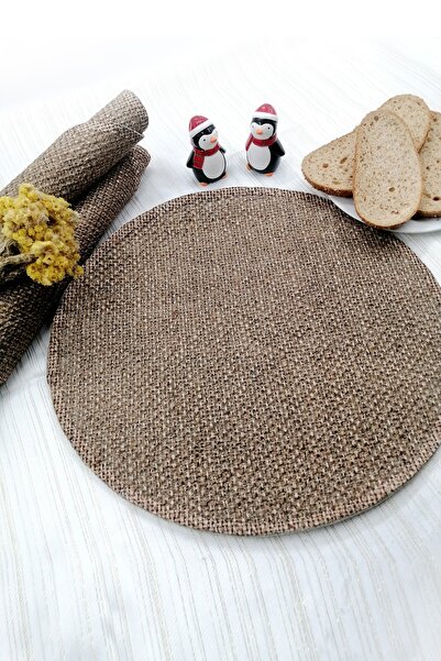 Vagonik Kişiye ve Firmalara Özel Tasarım 2'li Jüt Dokuma Supla Çift Taraflı D...