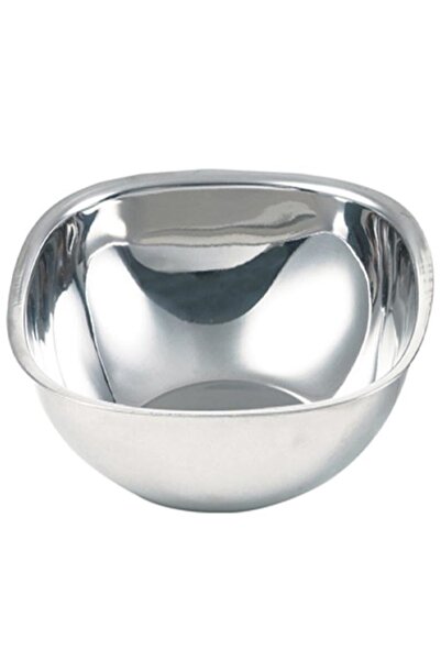 BİODATA 6 Adet Paslanmaz Çelik Kare Kase 12 Cm 304 Çorba Tatlı Yoğurt Kasesi