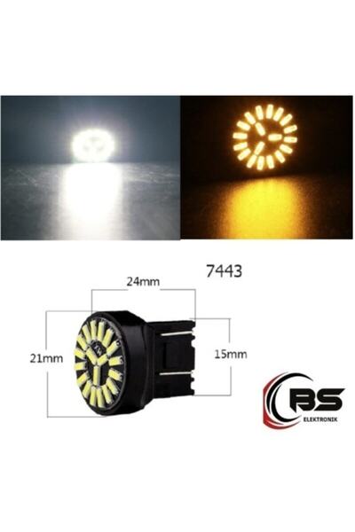 BsElektronik T20 Led 7443 Soket 19 Smd Led Beyaz