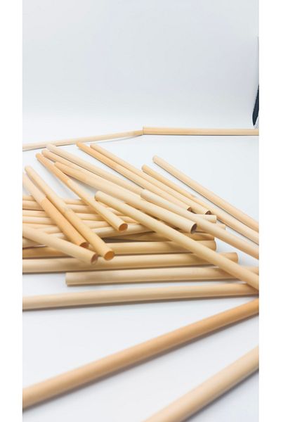 Pars 100% Natural Reed Straw 7-10 Mm*20 Cm 25 Pieces-Environmentally Friendly Natural Straw