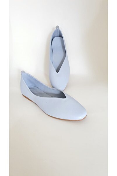 VİNİCCİ AYAKKABI Kadın Hakiki Deri Bebe Mavi Babet