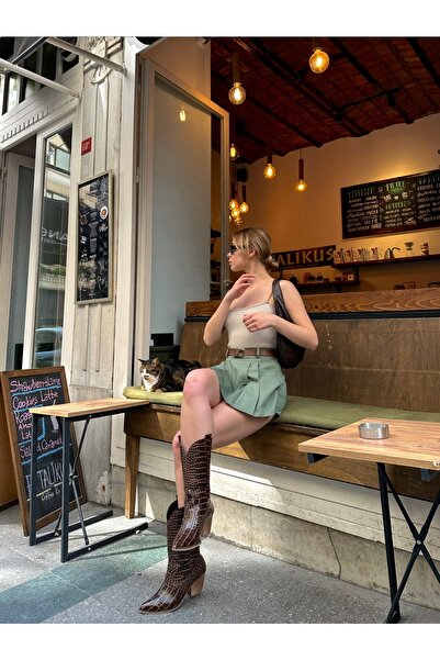 R&G RIMANERE GIOVANI Кемер Детальний Поплін Тканина Міні Жіноча Спідниця