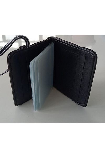 MKM Elastic Vertical Black Men's Wallet Card Holder