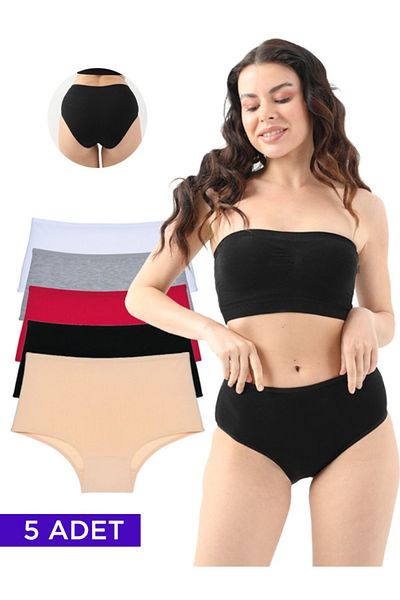 FOURAA Women's High Waist Mix Color Panties - Mixed Color High Waist Panties Bato Women's Panties