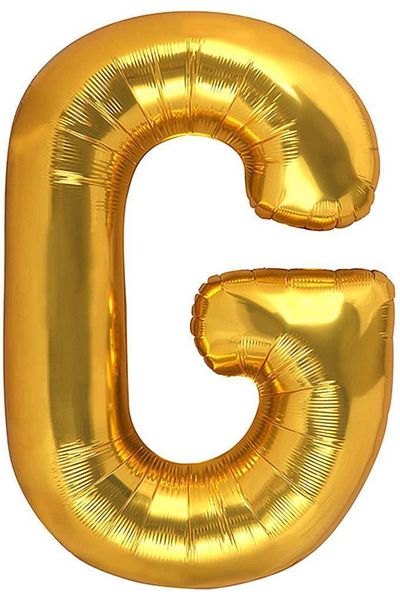 BeySüS Gold Letter g 40 Inch Foil Balloon