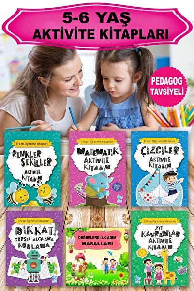 Damla Yayınları 5-6 Yaş Pedagog Tavsiyeli Etkinlik Kitap Seti (400 Sayfa)