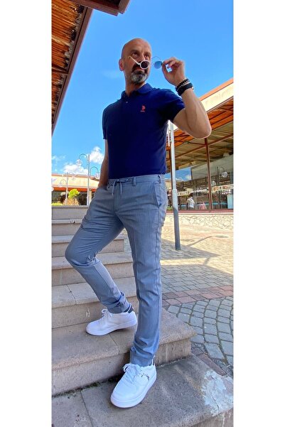 Ecer Alpino Erkek Spor Slimfit Ekoseli Keten Pantolon 81382310-12 Nepal