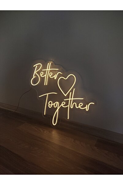 Neon Led Duvar Yazısı Dekoratif Işıklı Gece Lambası Duvar Süsü Better Together