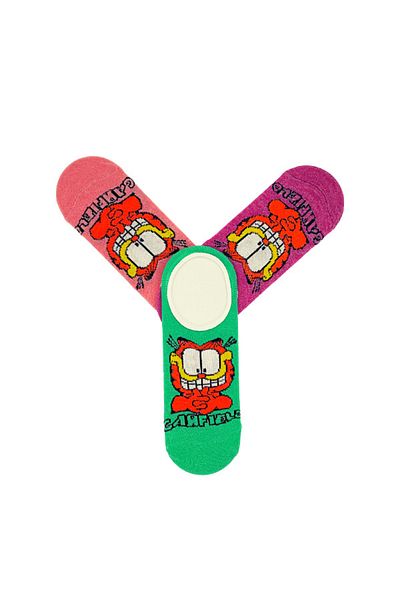 Bonapart 3 ζευγάρια Unisex κάλτσες μπαλαρίνας με σχέδια Garfield