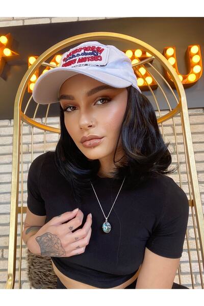 Suzan Peruk Şapkalı Peruk - Diana Siyah