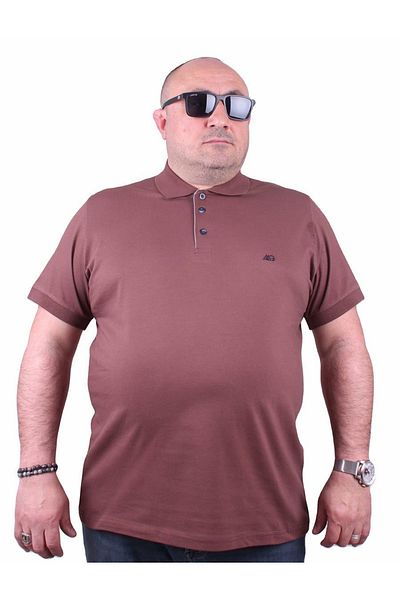 MocGrande Μπλουζάκι Polo Classic Lycra Plus Size 11500 Tan